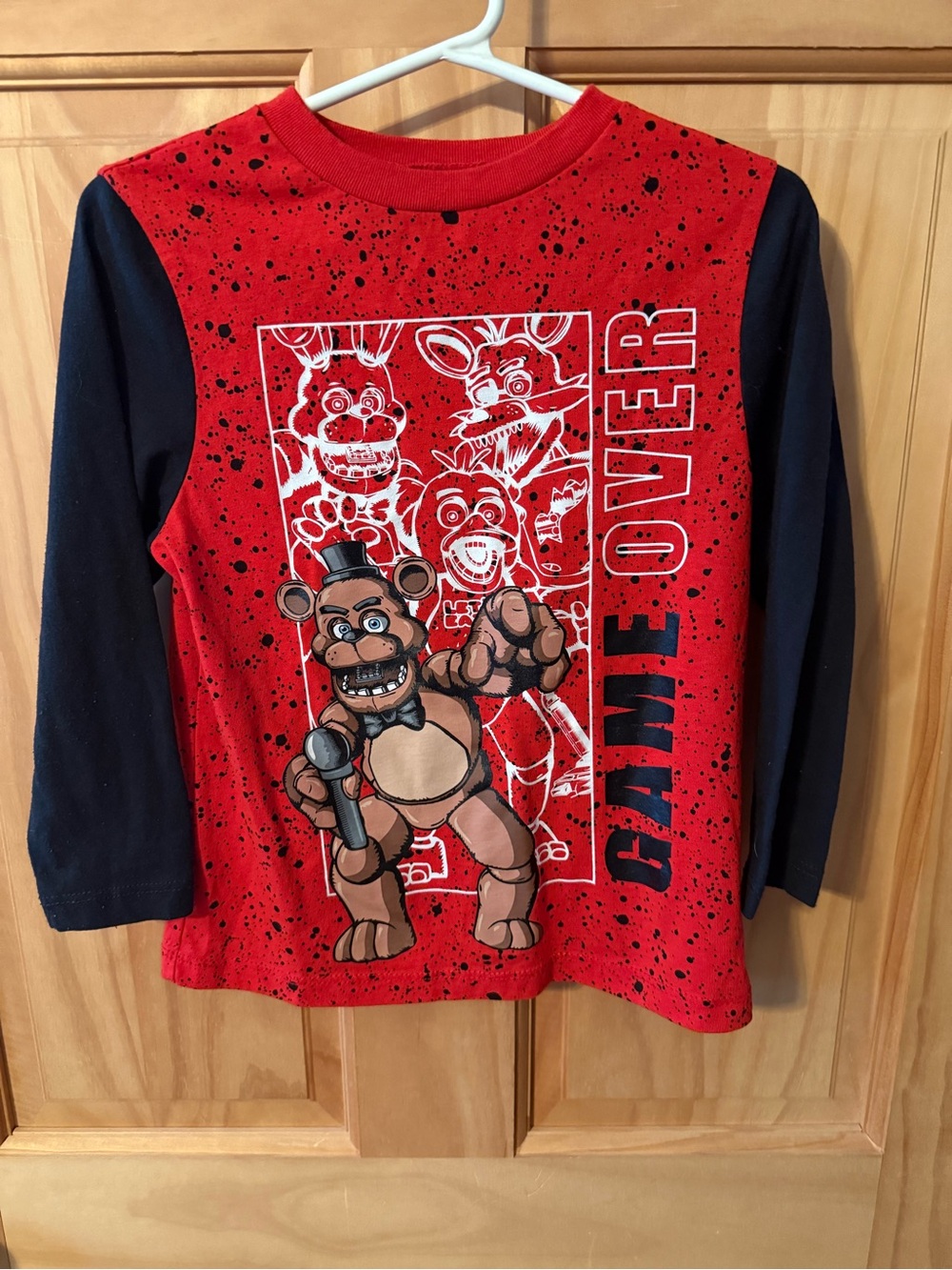 Like New, Boys Size XXS (4-5) Five Nights At Freddy’s Long Sleeve Shirt